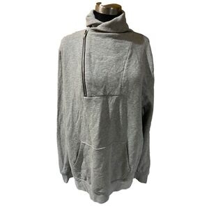 Divided Men's Gray Half-Zip Funnel Neck Pullover Sweater Size L